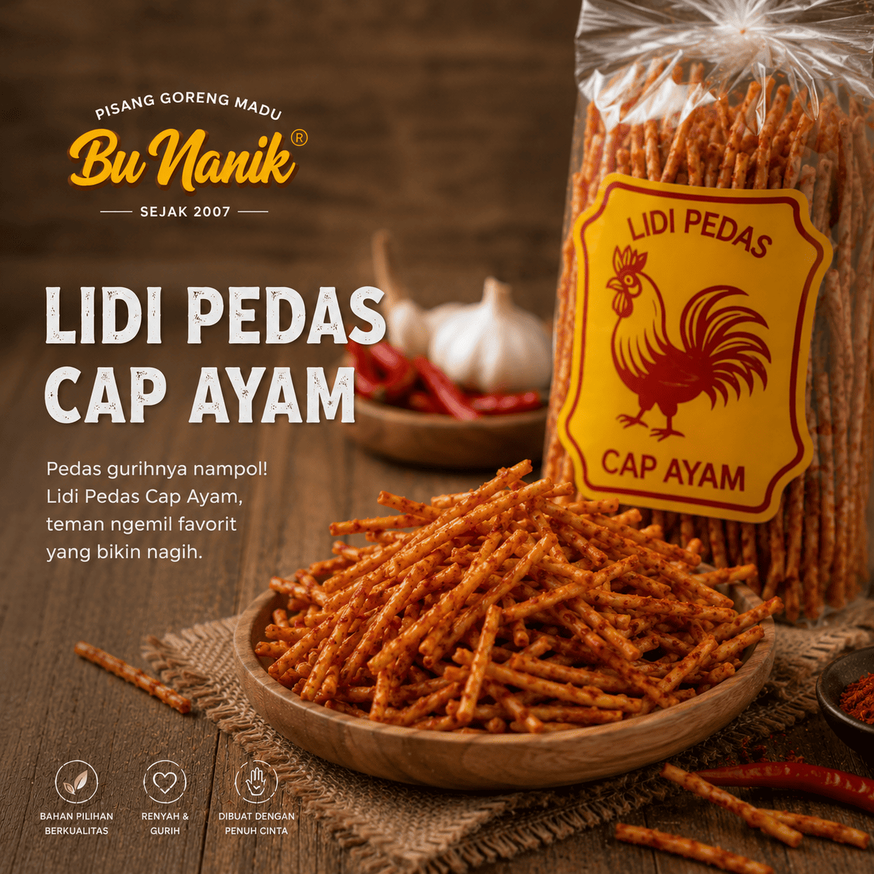 Lidi Pedas Cap Ayam Bu Nanik